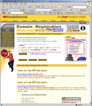 Domain Registration - Domain Name Registration - 101register4free.net
