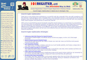 Search Engine Optimization by 101 Register.us