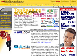 101WorldSubmit.com  Search Engine Submission with Web Site tune up