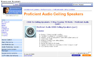 Proficient Audio Ceiling Speakers by bassburglaralarms.com