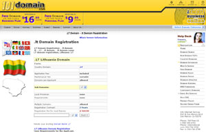 .LT Domain Registration - Lithuania Domain Name LT by 101domain.com