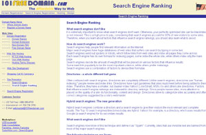 Search Engine Ranking by business.101freedomain.com